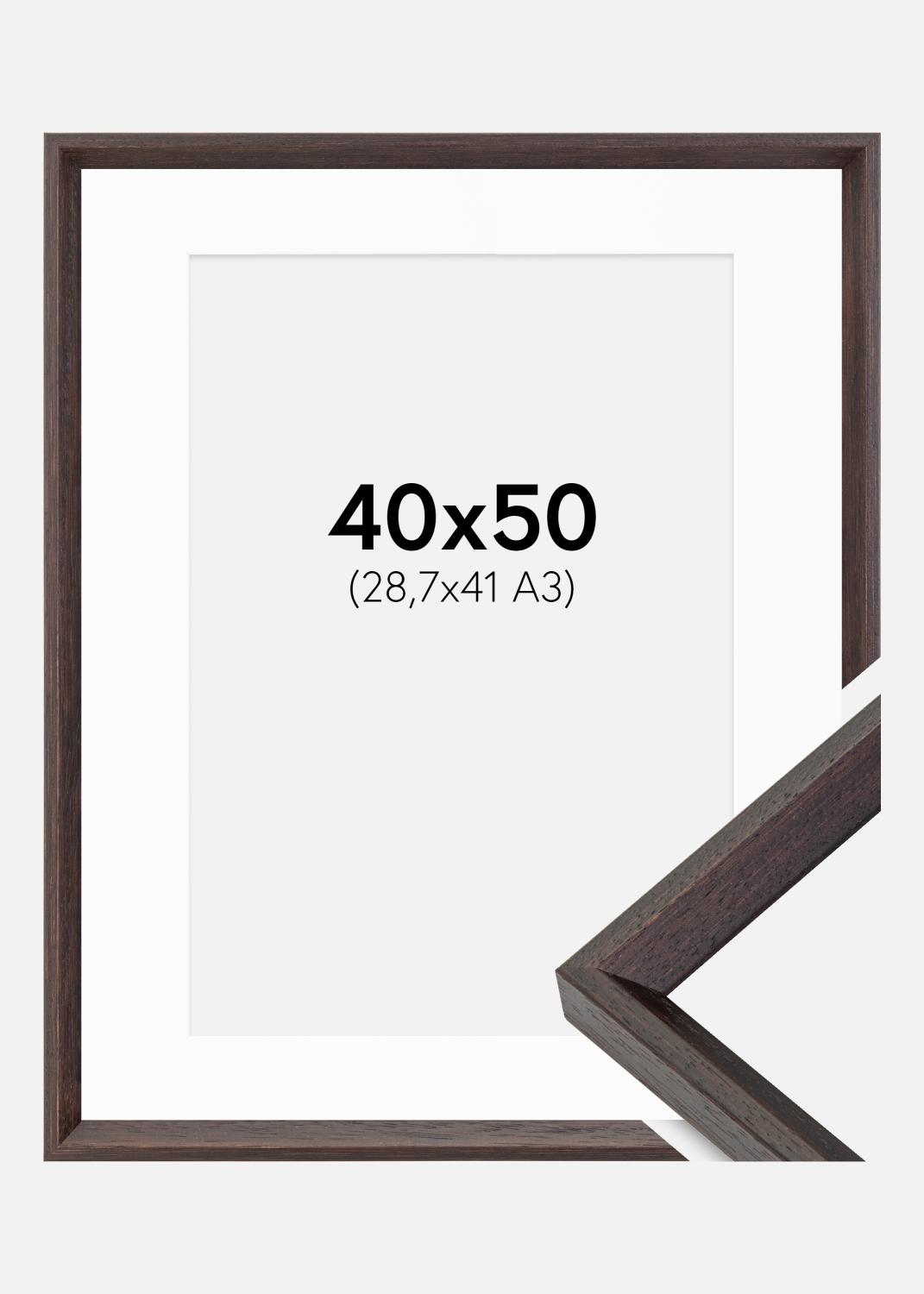 Product Image for Cadre Globe Expresso 40x50 cm - Passe-partout Blanc 29,7x42 cm
