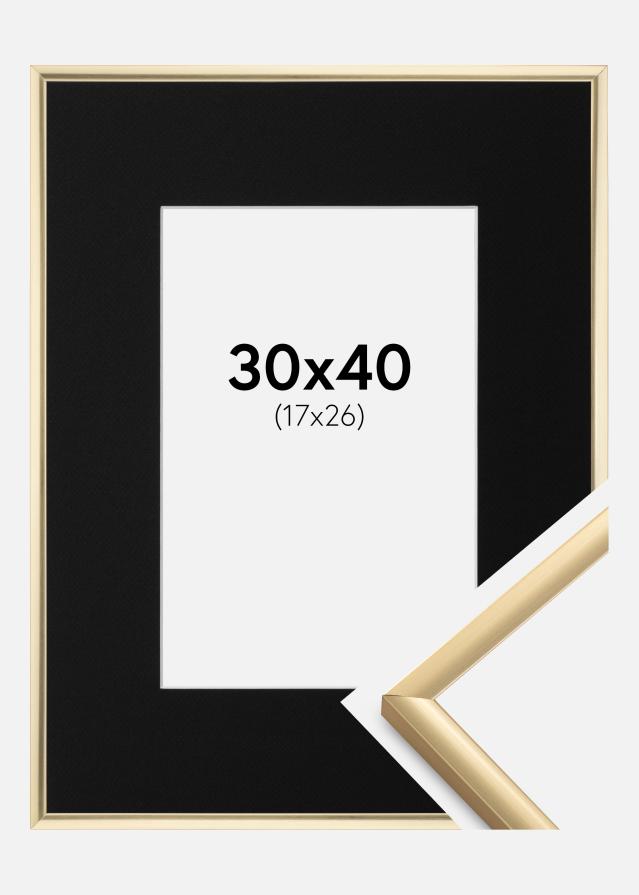 Cadre New Lifestyle Or 30x40 cm - Passe-partout Noir 18x27 cm