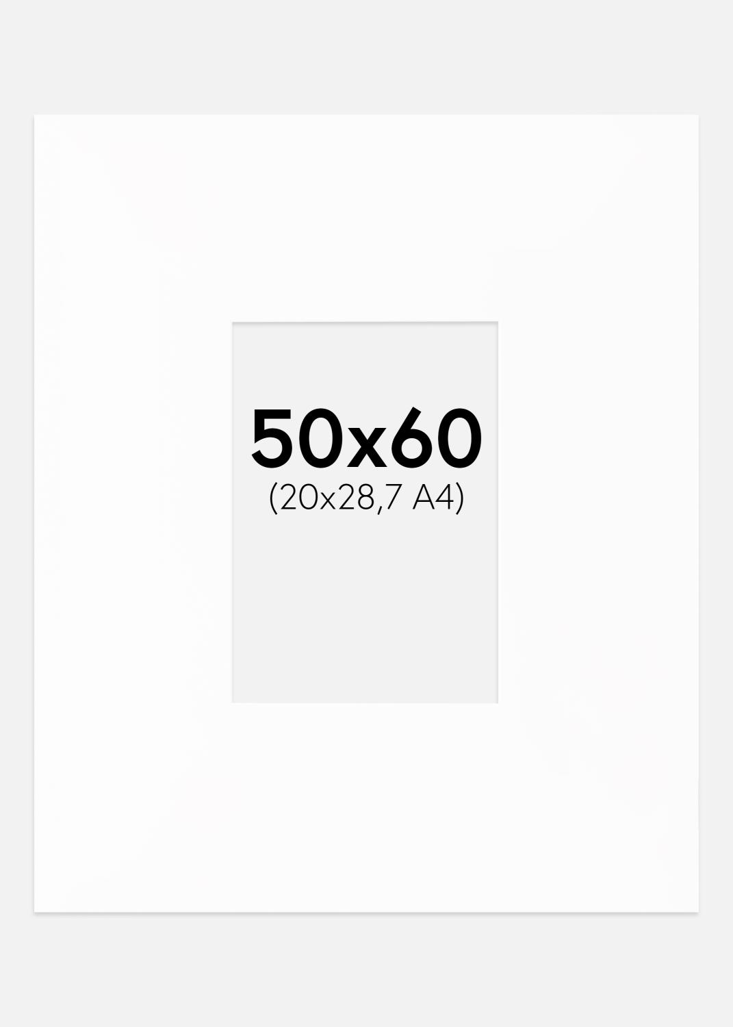 Product Image for Passe-partout XXL Standard Blanc (noyau blanc) 50x60 cm (20x28,7 - A4)
