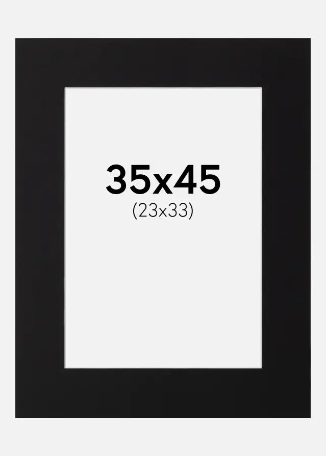 Passe-partout Canson Noir (noyau blanc) 35x45 cm (23x33)