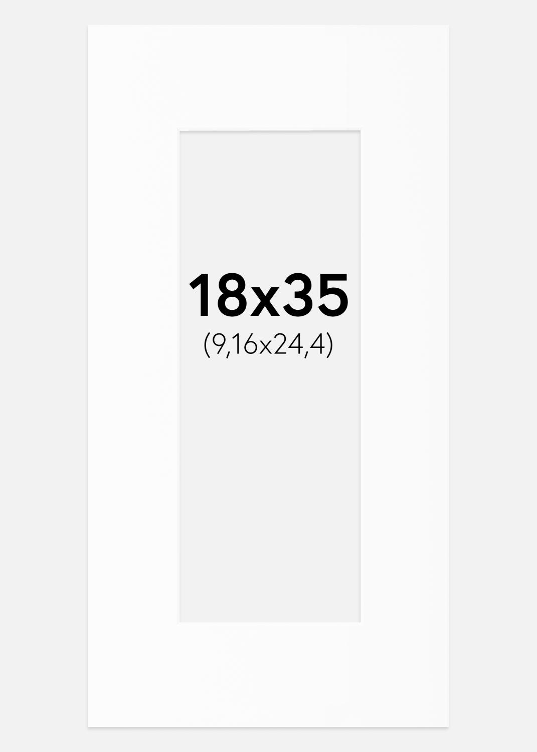 Product Image for Passe-partout Blanc Standard (noyau blanc) 18x35 cm (9,16x24,4)