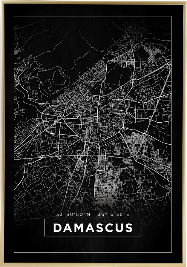 Map - Damascus - Black