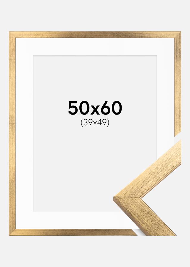 Cadre Stilren Or 50x60 cm - Passe-partout Blanc 40x50 cm