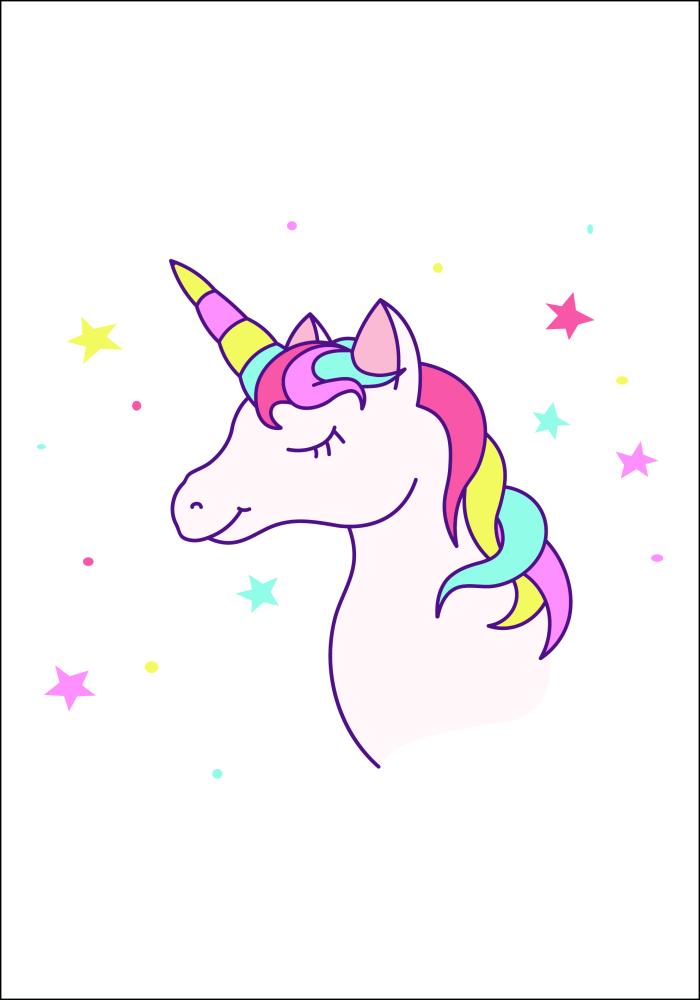 Unicorn White Poster