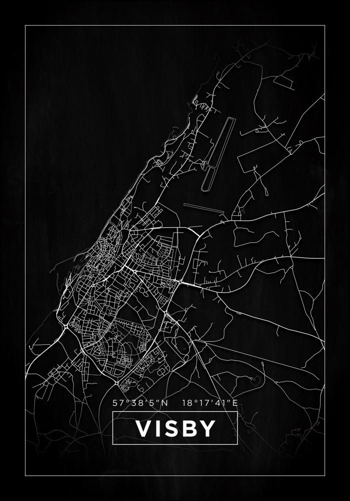 Map - Visby - Black