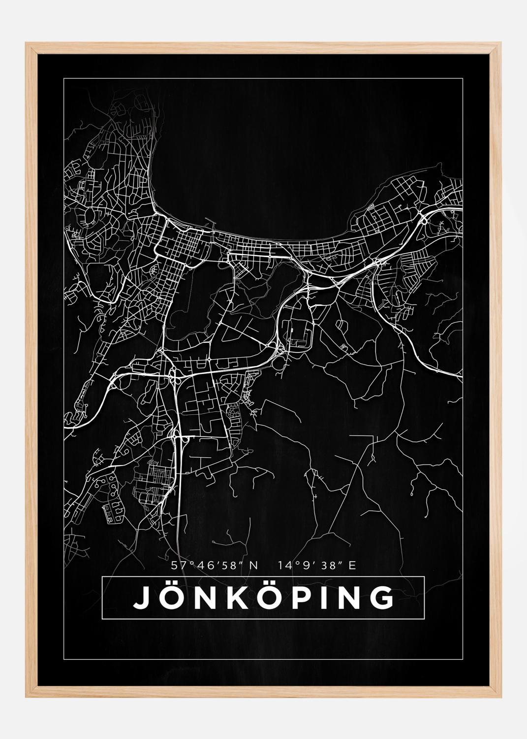 Product Image for Map - Jönköping - Black (21x29,7 cm (A4))