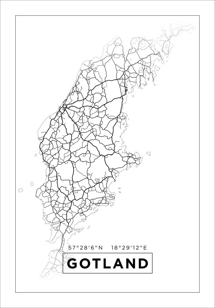 Map - Gotland - White