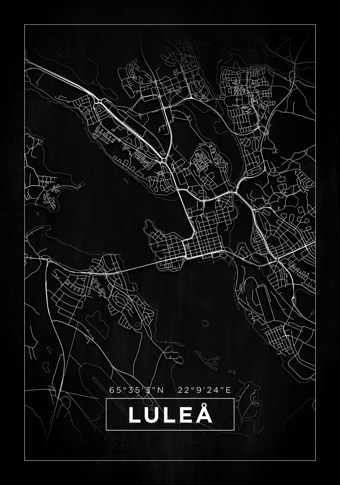 Map - Luleå - Black