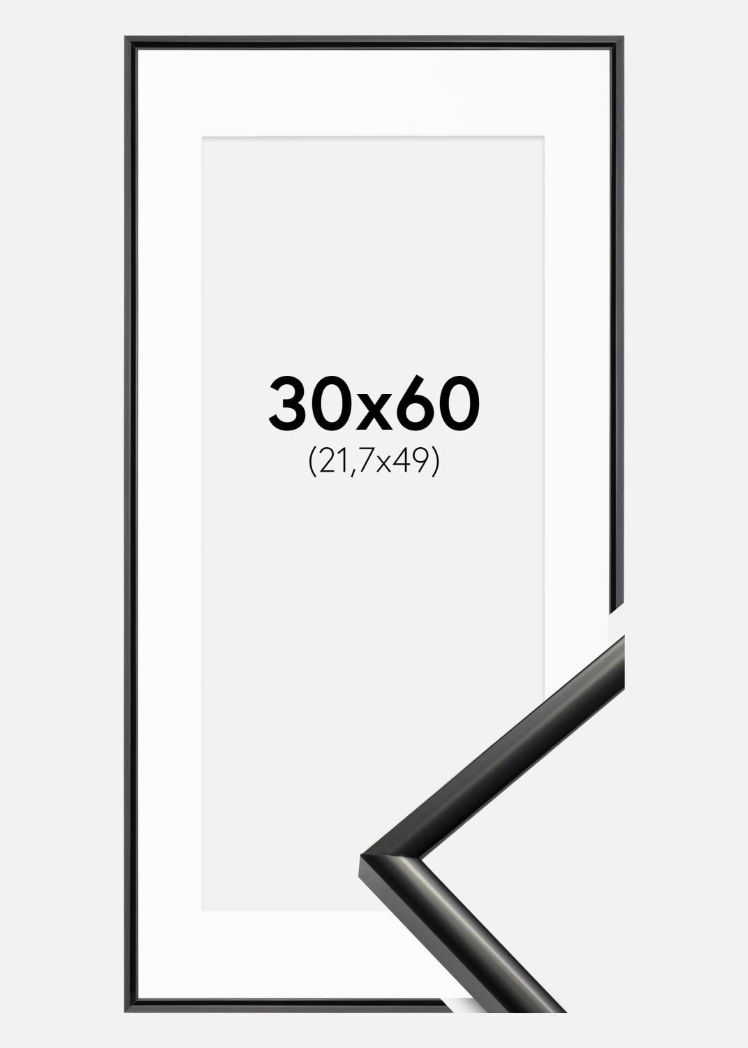 Product Image for Cadre New Lifestyle Noir 30x60 cm - Passe-partout Blanc 22,7x50 cm