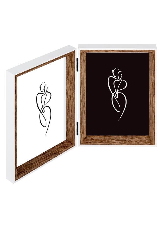 Silhouette Cadre pliant Noyer 10x15 cm - 2 images