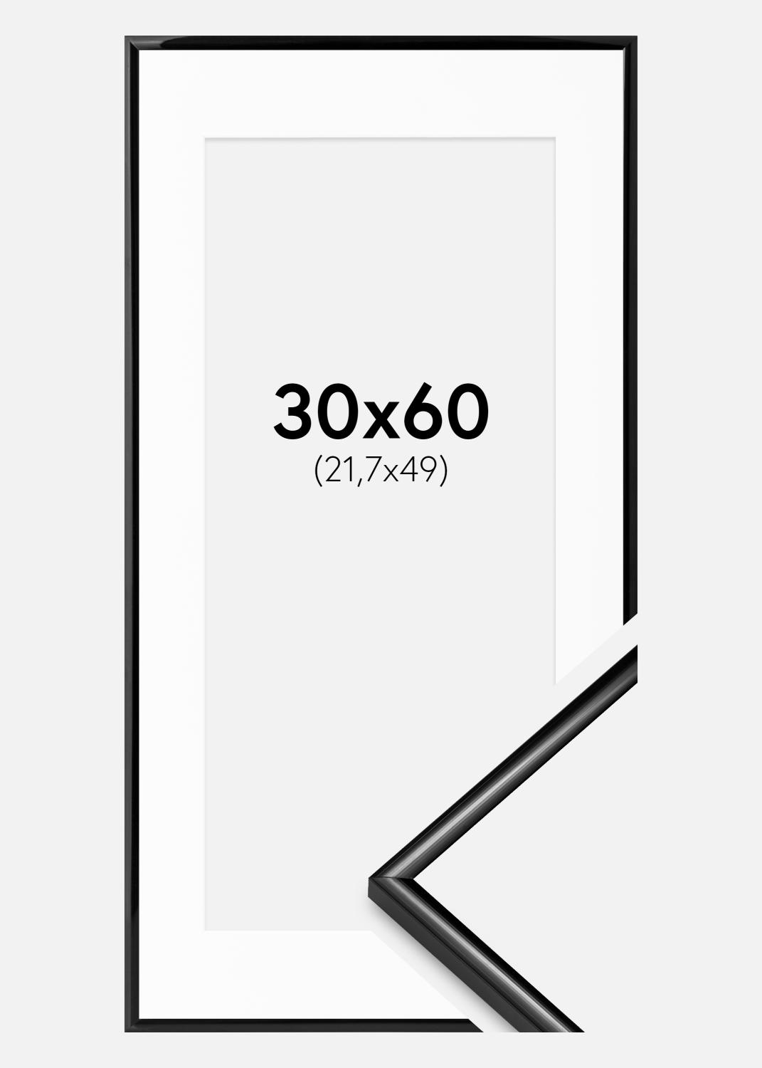 Product Image for Cadre Scandi Noir 30x60 cm - Passe-partout Blanc 22,7x50 cm