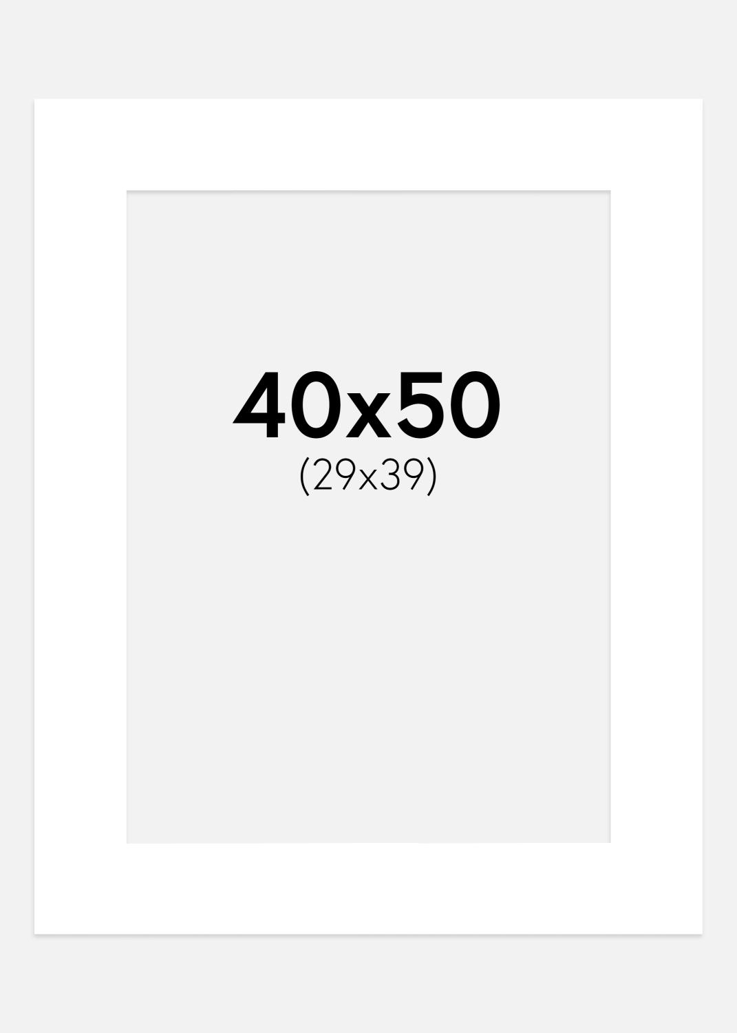 Product Image for Passe-partout Super Blanc (Biseau Blanc) 40x50 cm (29x39 cm)