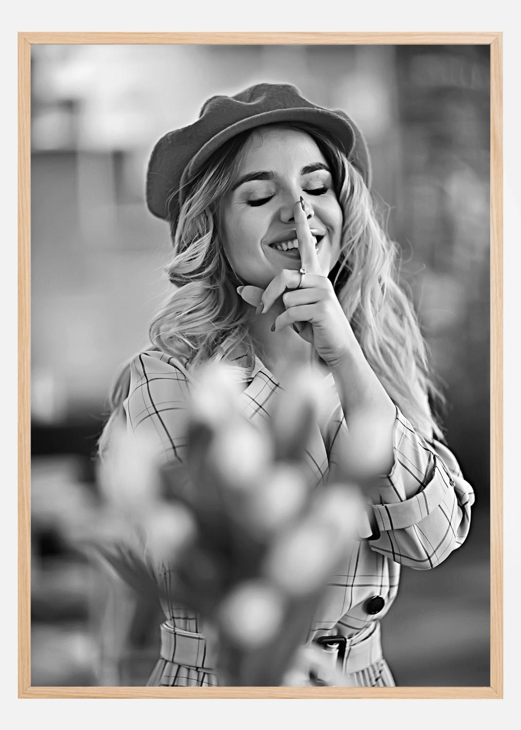 Product Image for Silent Girl B&amp;W Poster (21x29,7 cm (A4))