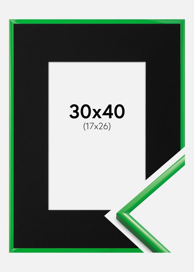 Cadre New Lifestyle Grass Green 30x40 cm - Passe-partout Noir 18x27 cm