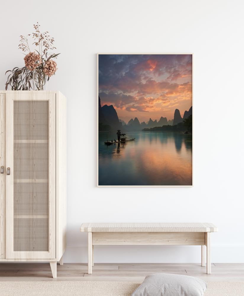 Li River Sunrise Poster