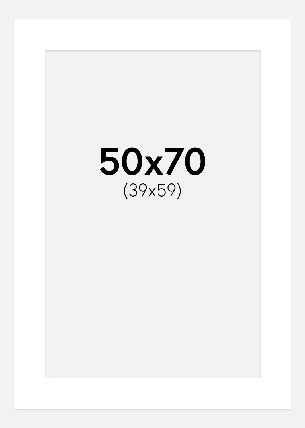 Product Image for Passe-partout Super Blanc (Biseau Blanc) 50x70 cm (39x59 cm)