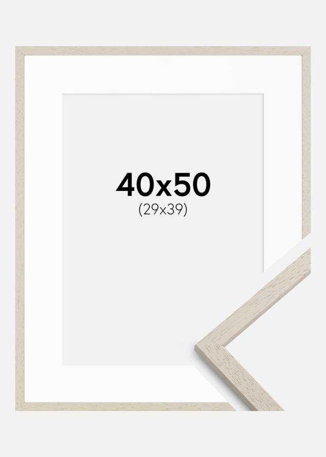 Cadre Edsbyn Sand 40x50 cm - Passe-partout Blanc 30x40 cm