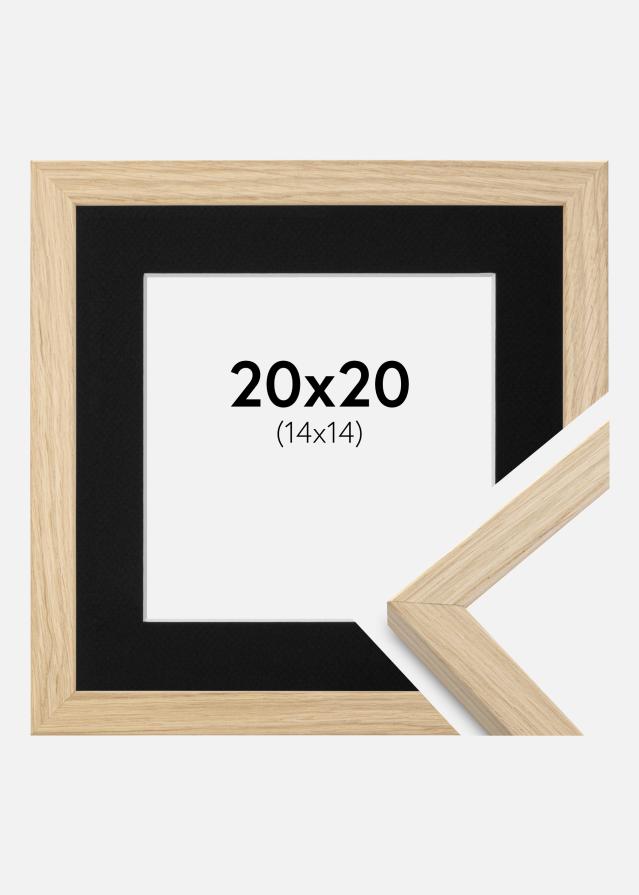 Cadre Grimsåker Chêne 20x20 cm - Passe-partout Noir 15x15 cm