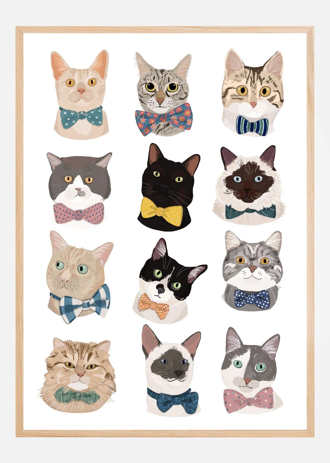 Product Image for Cats In Bow Tie Poster (21x29.7 cm (A4))