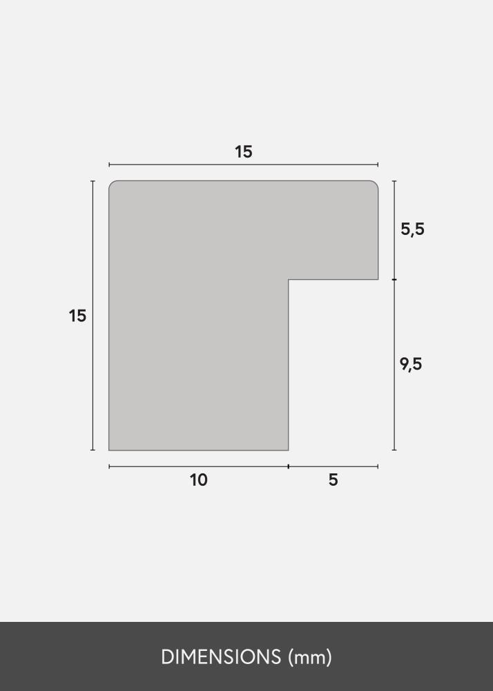 Cadre Trendy Blanc 15x20 cm - Passe-partout Blanc 11x15 cm