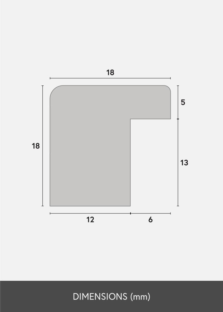 Cadre Selection Noyer 60x80 cm - Passe-partout Blanc 50x70 cm