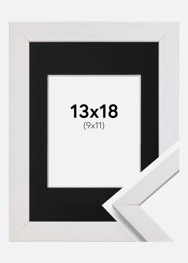 Cadre Stilren Blanc 13x18 cm - Passe-partout Noir 10x12 cm