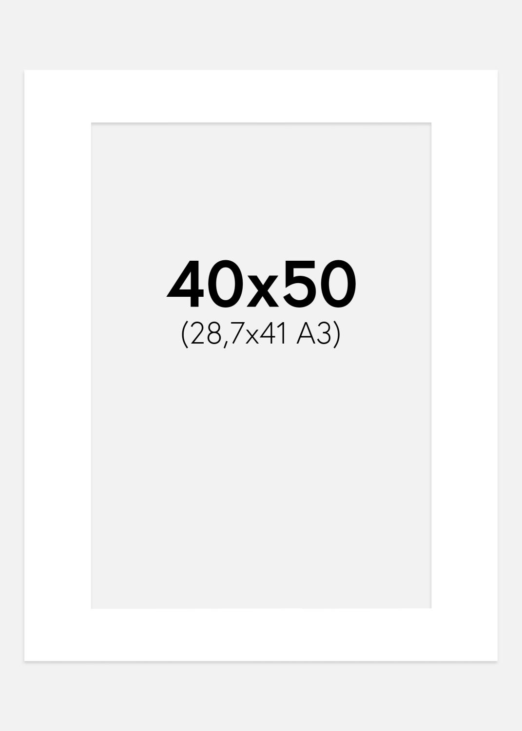 Product Image for Passe-partout Super Blanc (Biseau Blanc) 40x50 cm (28,7x41 A3)