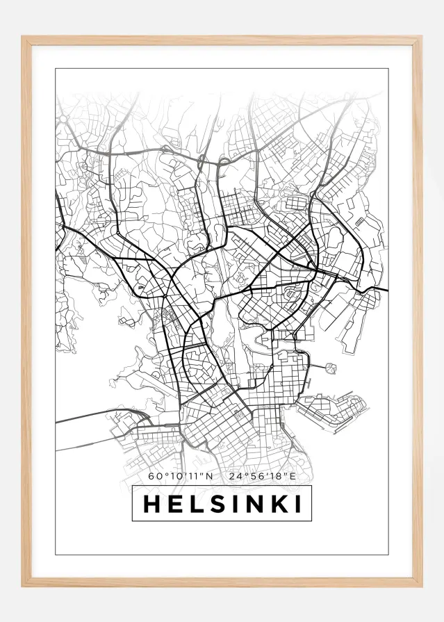 Map - Helsinki - White