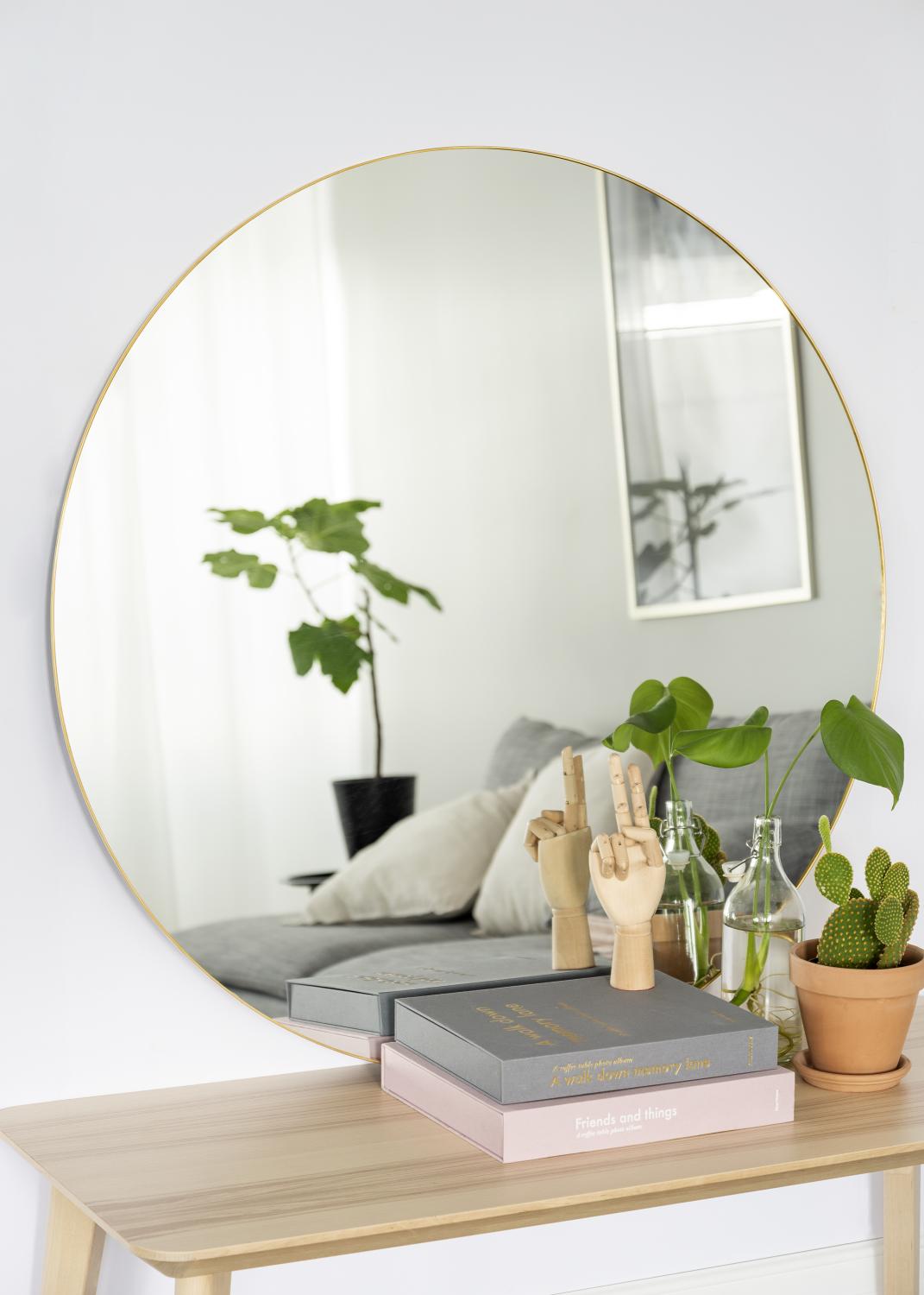 Product Image for KAILA Round Mirror - Thin Brass diamètre 100 cm