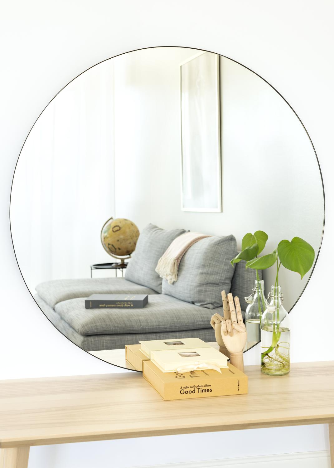 Product Image for KAILA Round Mirror - Thin Black diamètre 100 cm
