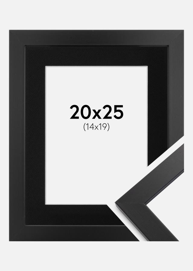 Cadre Black Wood 20x25 cm - Passe-partout Noir 15x20 cm