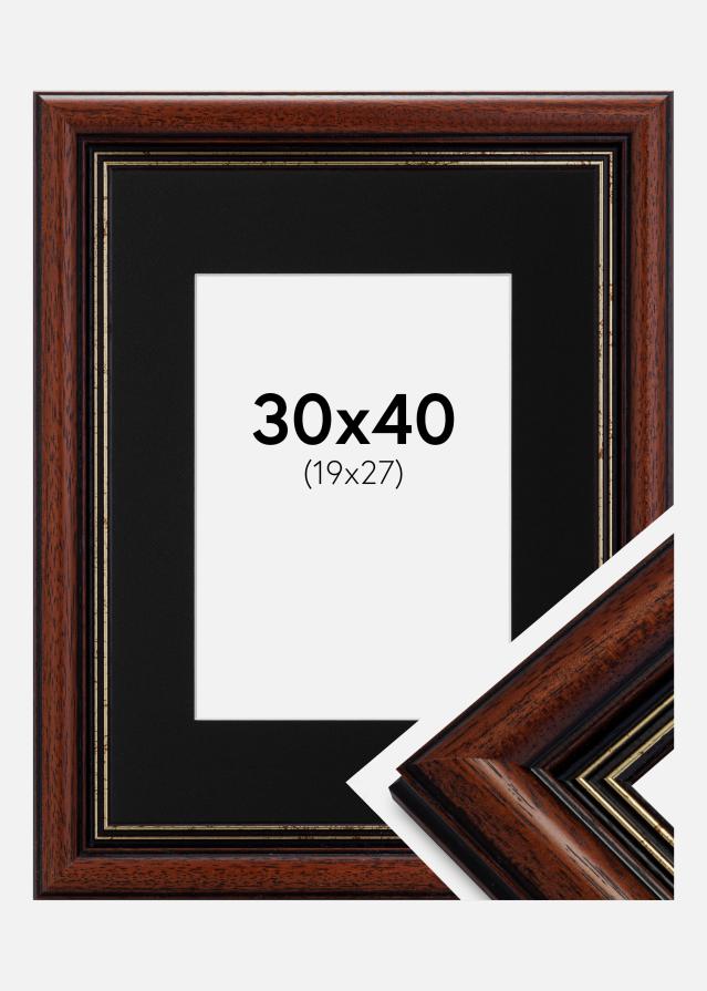 Cadre Old Retro 30x40 cm - Passe-partout Noir 20x28 cm