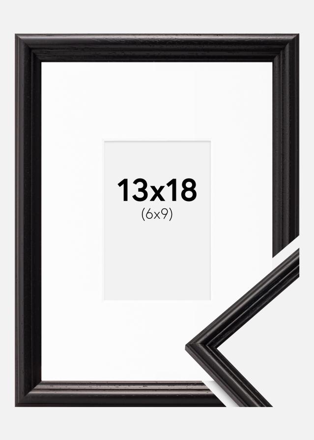 Cadre Horndal Noir 13x18 cm - Passe-partout Blanc 7x10 cm
