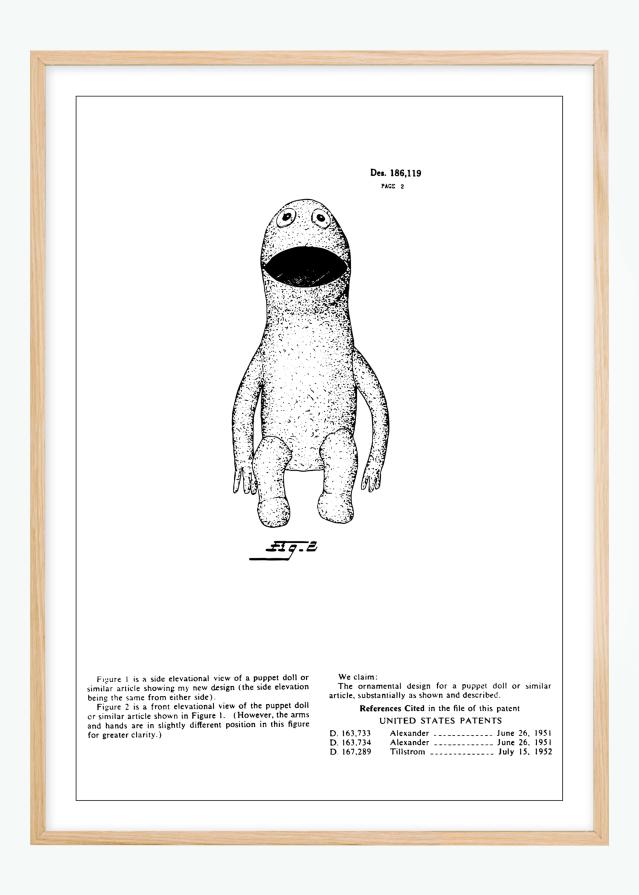 Dessin de brevet - Muppets - Kermit II Poster