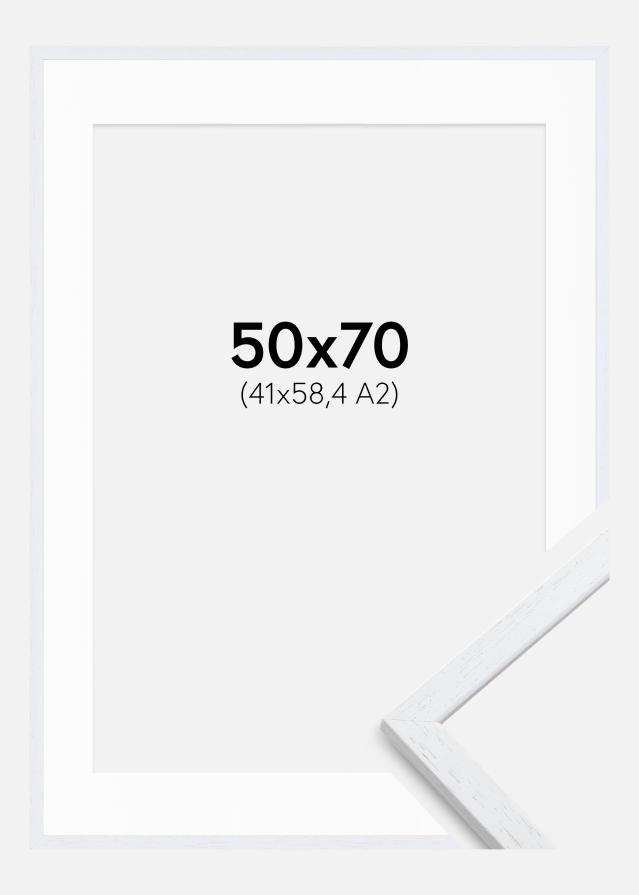 Cadre Edsbyn Warm White 50x70 cm - Passe-partout Blanc 42x59,4 cm (A2)