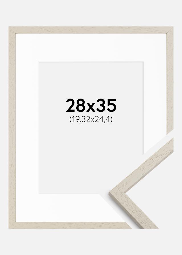 Cadre Edsbyn Sand 28x35 cm - Passe-partout Blanc 8x10 inches