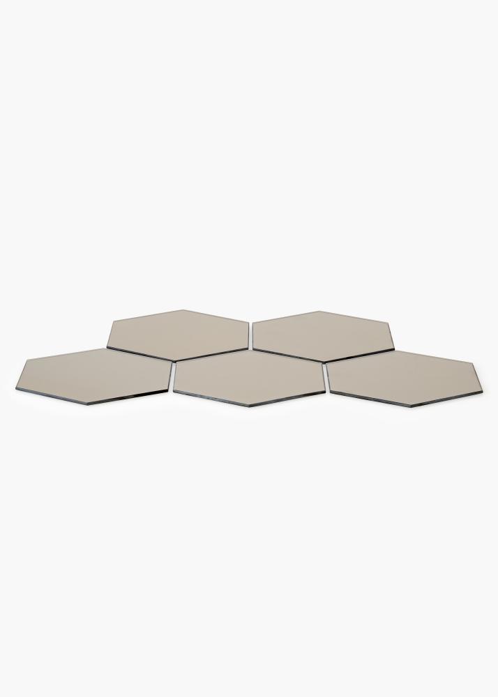 KAILA Miroir Hexagon Dark Bronze 18x21 cm - 5-pack