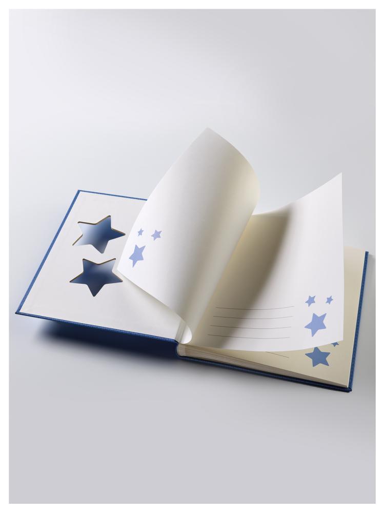 Estrella Album bébé Bleu - 28x30,5 cm (50 pages blanches / 25 feuilles)