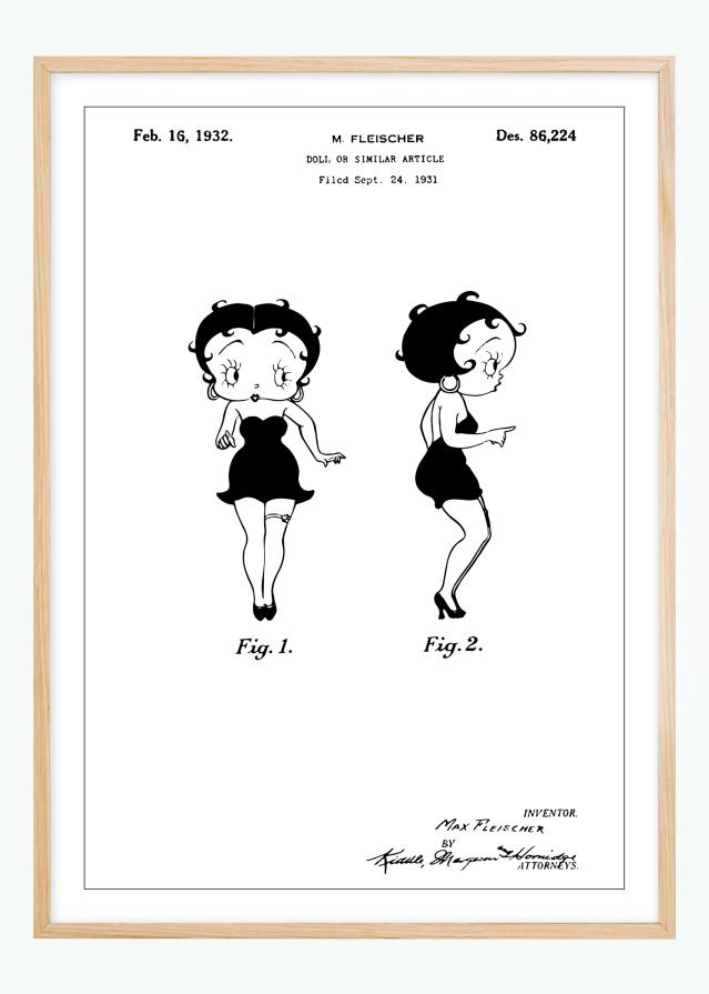 Dessin de brevet - Betty Boop - Poster