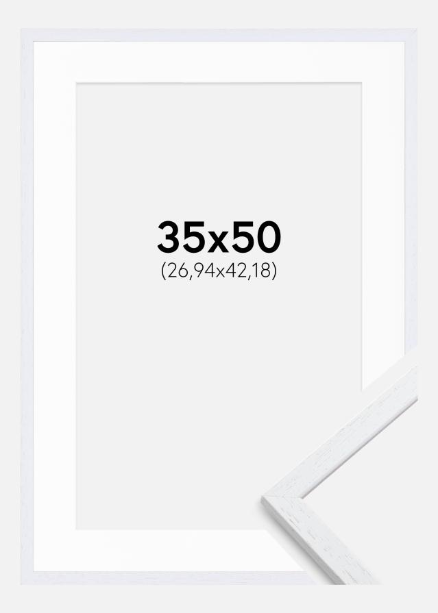 Cadre Edsbyn Warm White 35x50 cm - Passe-partout Blanc 11x17 inches
