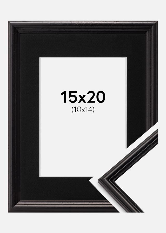 Cadre Horndal Noir 15x20 cm - Passe-partout Noir 11x15 cm