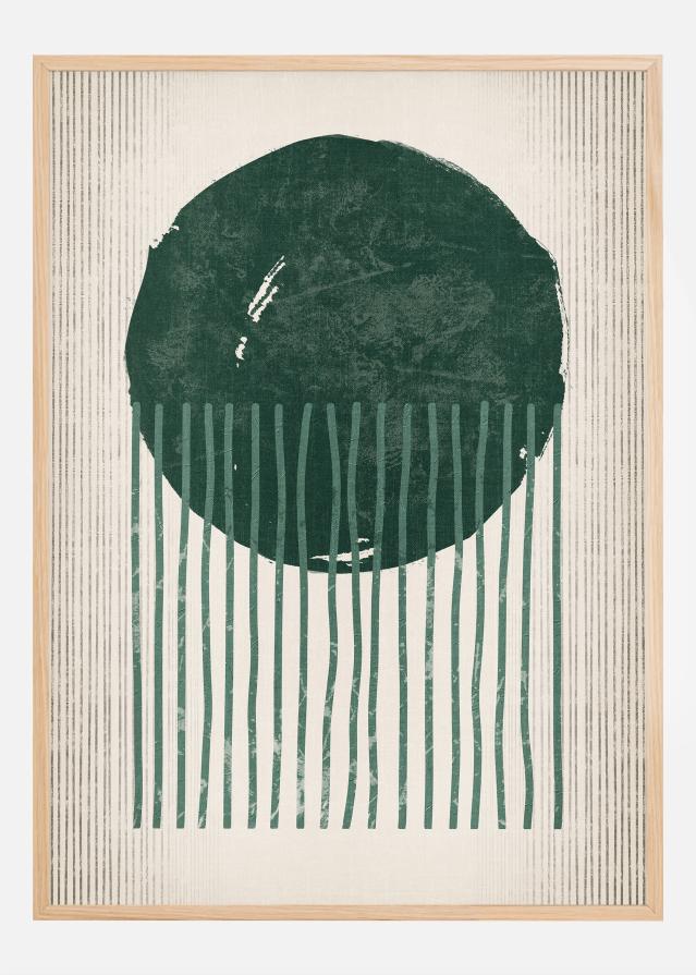 Emerald Round Jellyfish Poster