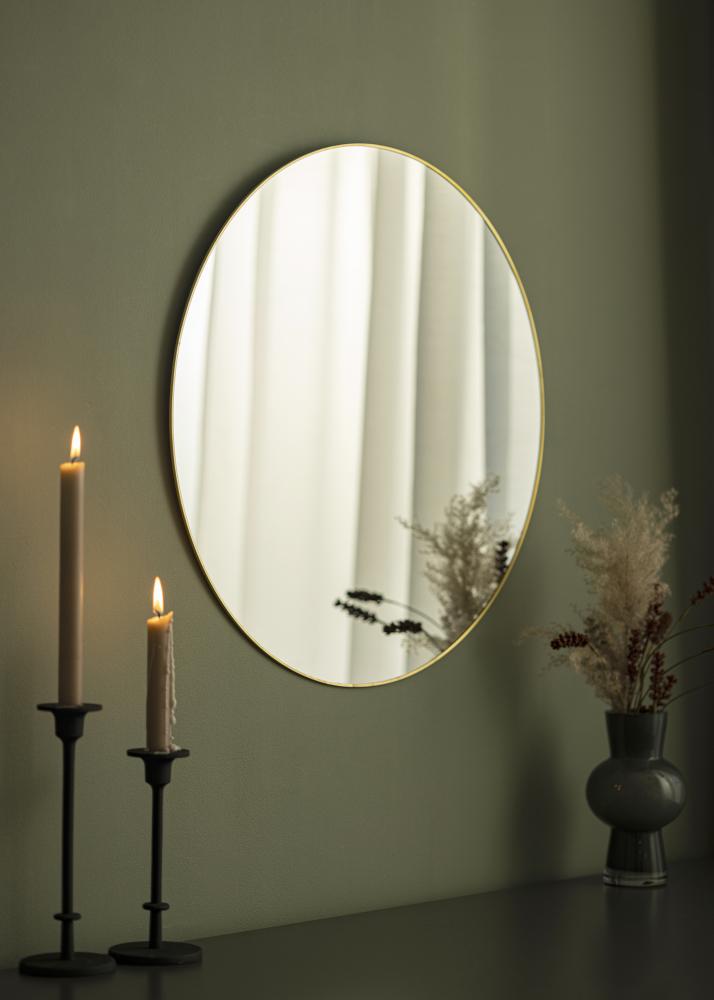 Round Mirror Jersey - Thin Brass diamètre 60 cm