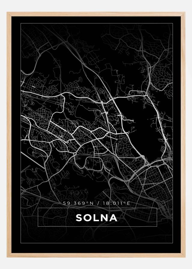 Map - Solna - Black