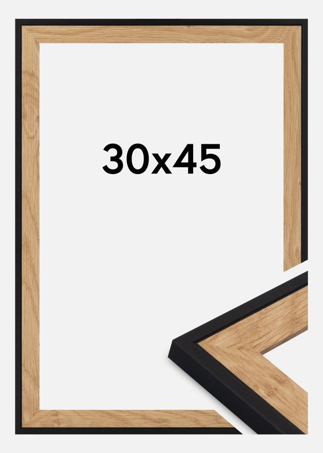 Cadre Linea Verre Acrylique Oak / Black 30x45 cm
