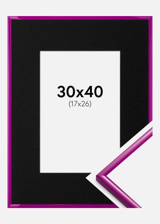Cadre New Lifestyle Fuchsia 30x40 cm - Passe-partout Noir 18x27 cm
