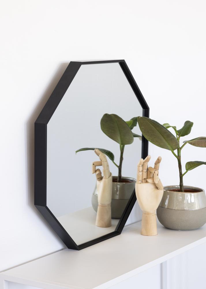 KAILA Miroir Octagon Noir diamètre 50 cm