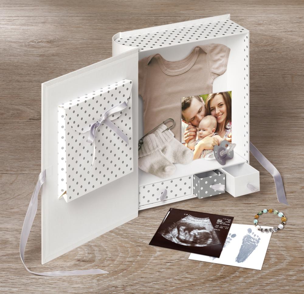 Little Foot Babybox Blanc gris