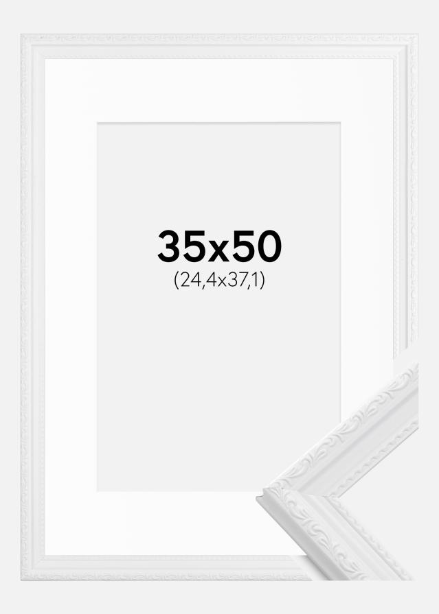 Cadre Abisko Blanc 35x50 cm - Passe-partout Blanc 10x15 pouces