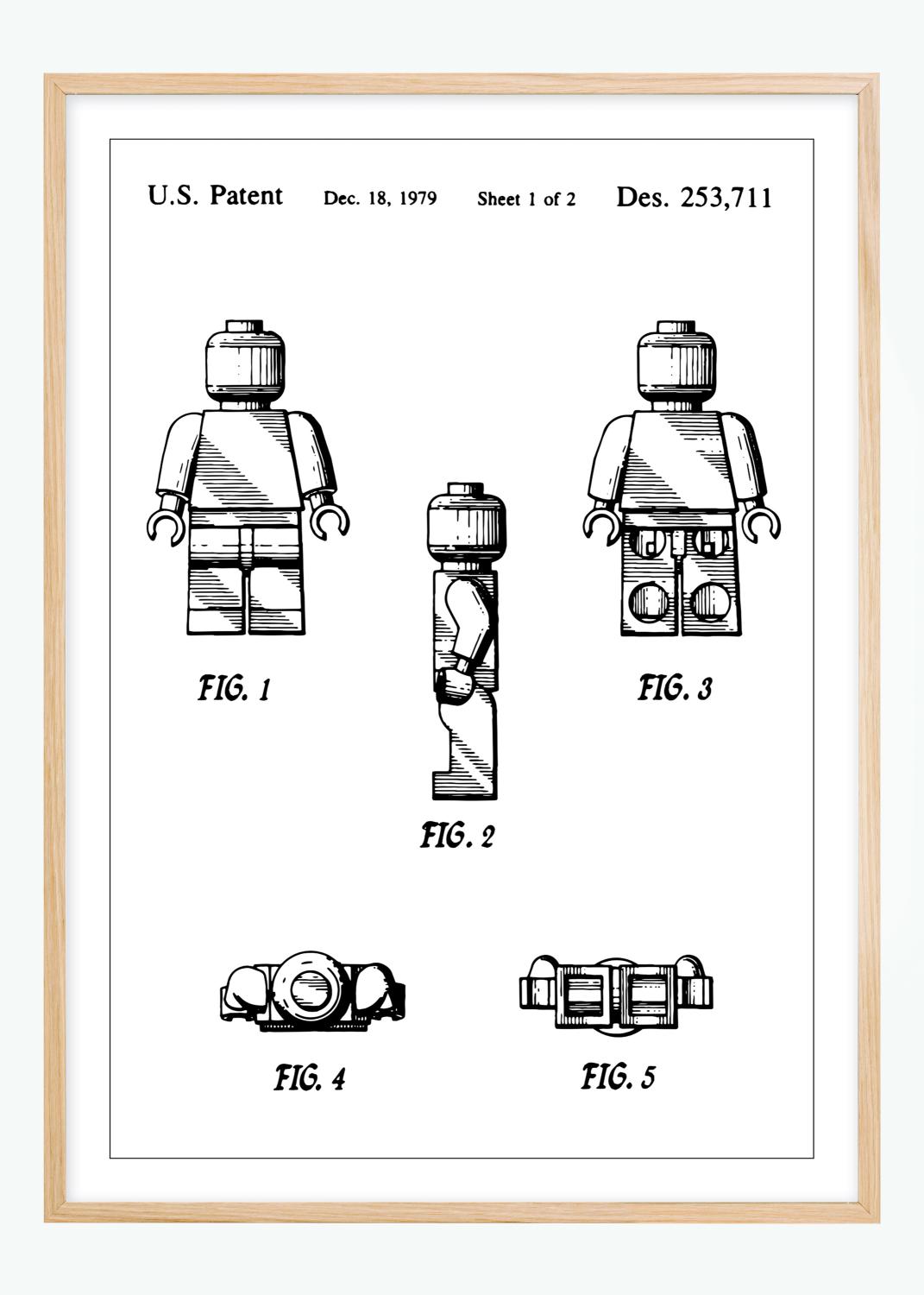 Product Image for Dessin de brevet - Lego I - Poster (21x29,7 cm (A4))